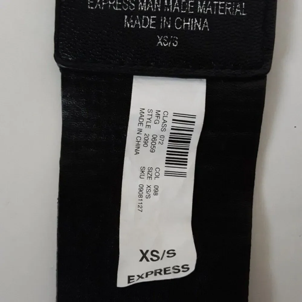 Express Women's Beaded Black Adjustable Waist Belt size XS/S